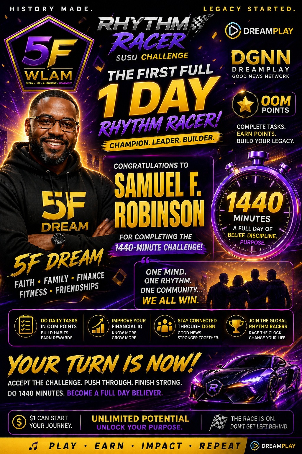 First Full Day Rhythm Racer Poster